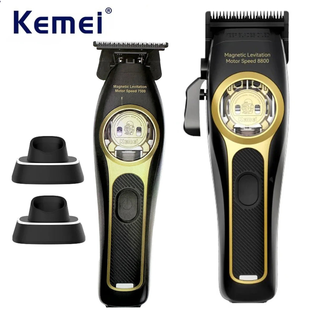 Kemei 2373 2268 Barber Hair Clippers Professional Cordless Hair Trimmer Electric Men Finish Hair Cutting Machine Vector Motor