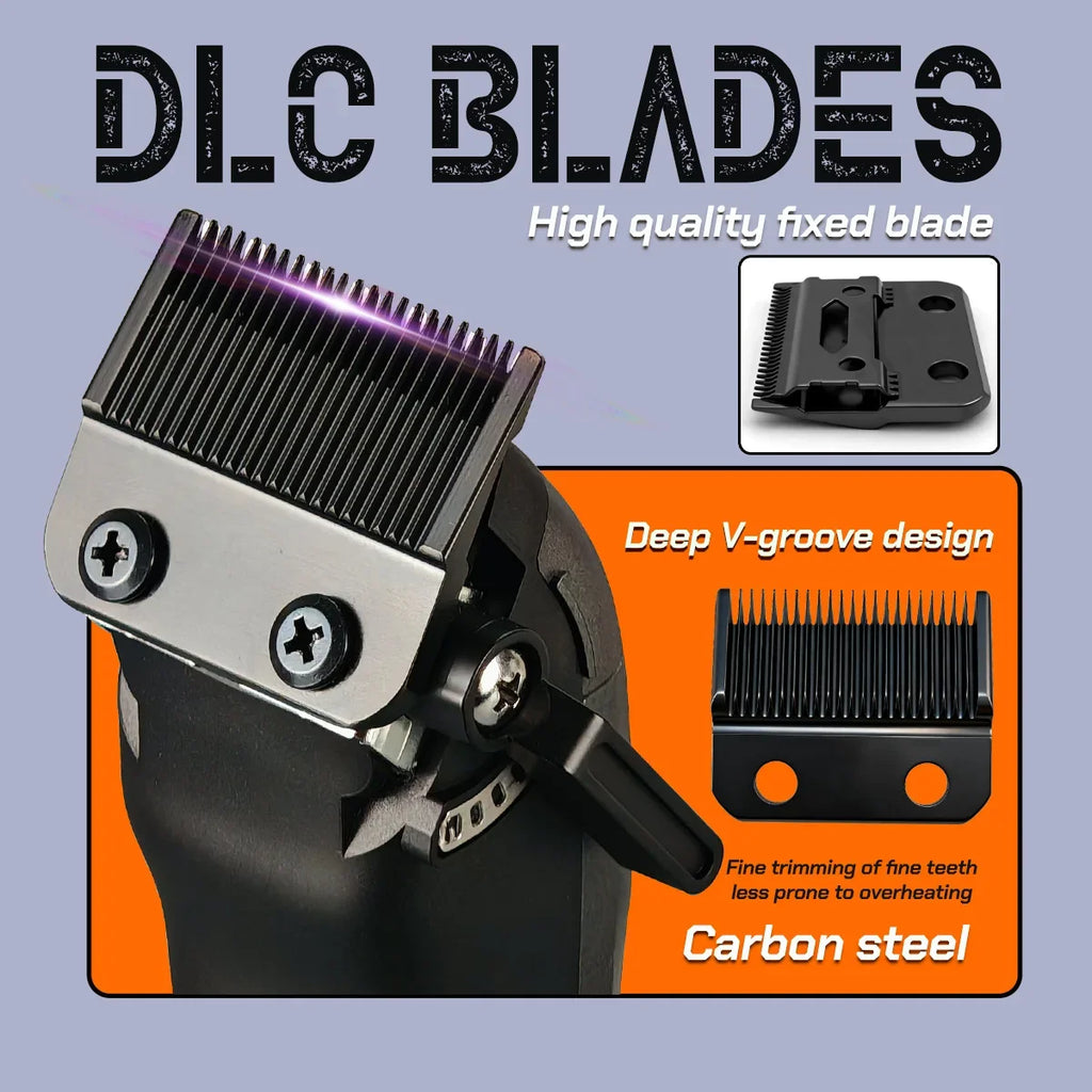 NEW Barbershop Professional 10000RPM 633E 9000RPM 633T Hair Clipper BRDCLIP High-speed DLC Blade Electric Charging Base Trimmer
