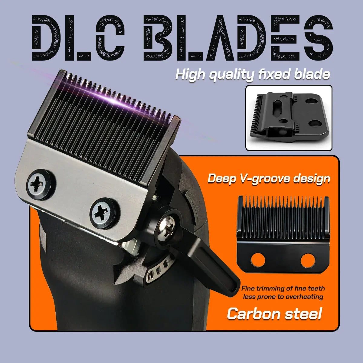 NEW Barbershop Professional 10000RPM 633E 9000RPM 633T Hair Clipper BRDCLIP High-speed DLC Blade Electric Charging Base Trimmer