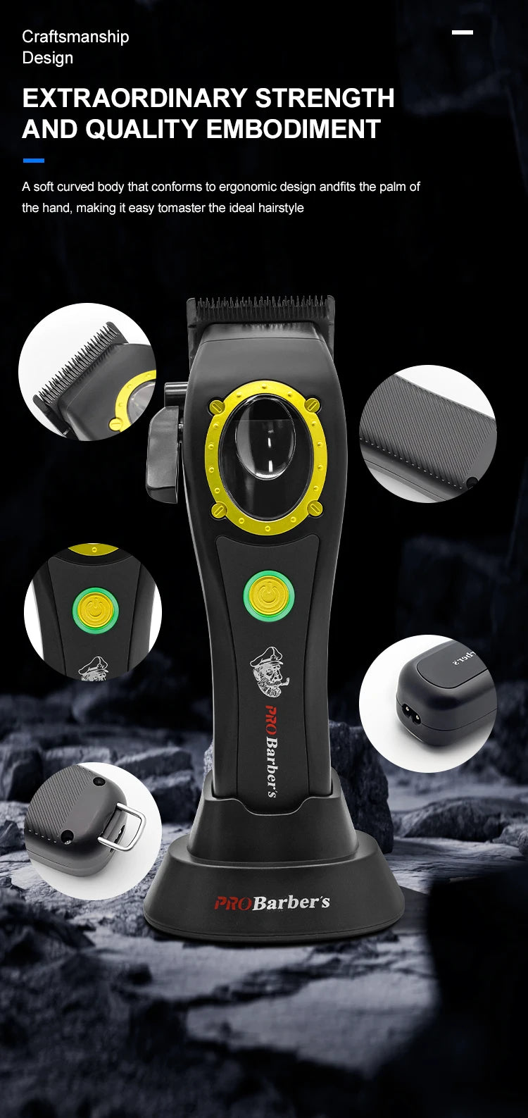 Professional Manufacturer Barber Electric Hair Clippers Set Professional Barber Hair Clippers Cordless Electric hair clipper