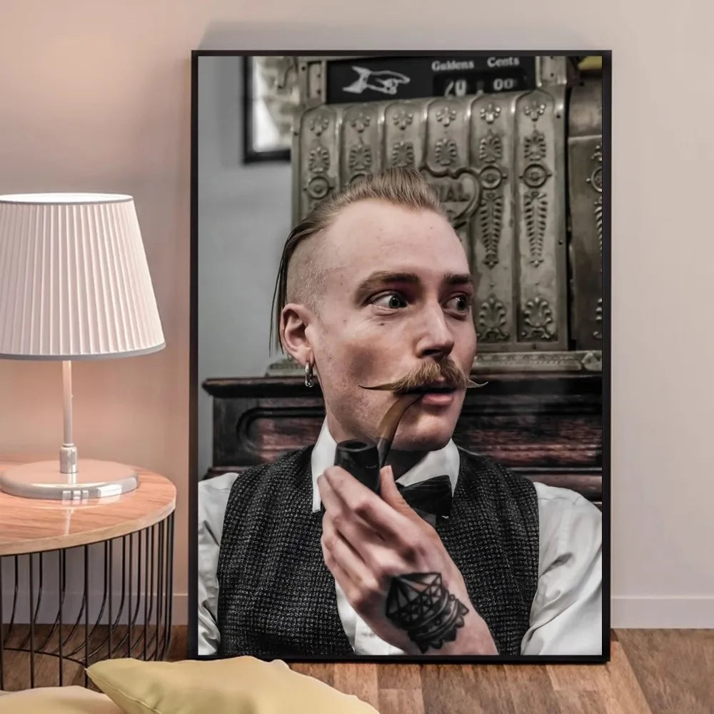 Retro Types Of Haircuts Barber Whitepaper Poster Fancy Wall Sticker for Living Room Bar Decoration Decor Art Wall Stickers