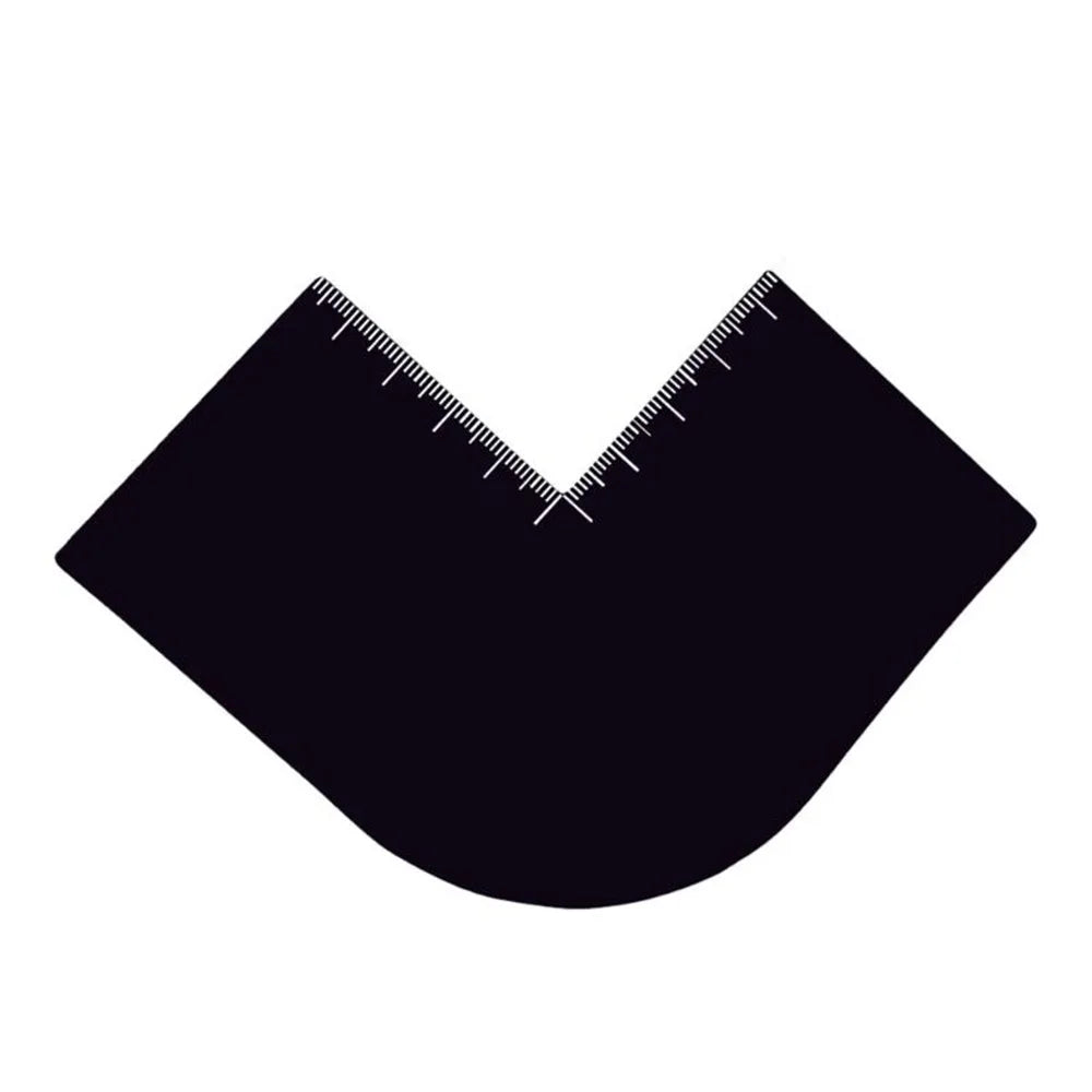 Reusable Color Enhancement Barber Card Easy to Clean with Measurement Indicators Beard Line Up Tool Black Hairline Maker