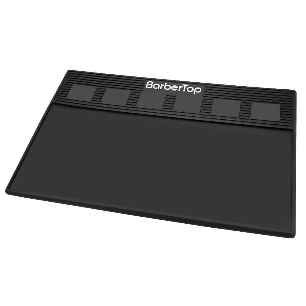 3/6 Grid Magnetic Hairdressing Tools Storage Mat Soft Rubber Antiskid Waterproof Tray Bar Service Mat Barber Tools Accessories