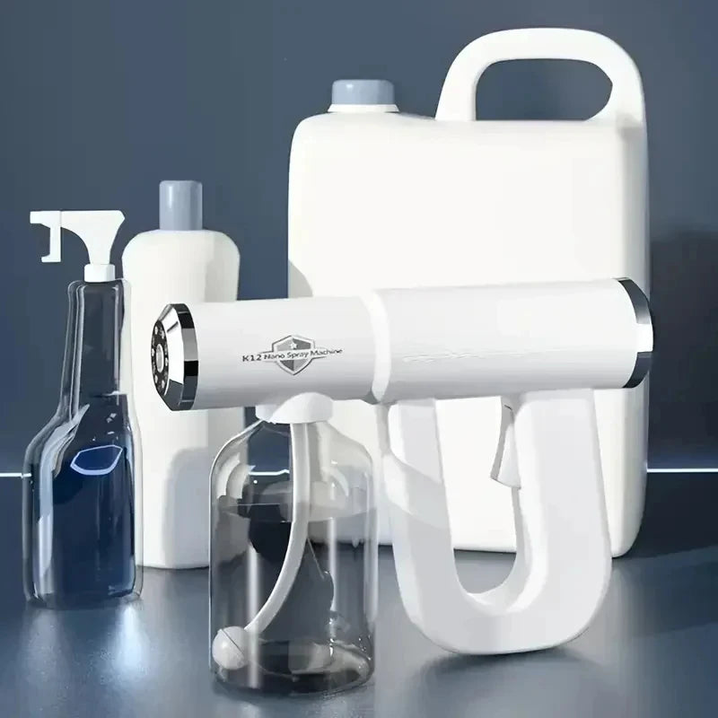 Blue Light Nano Hairspray 300ML - USB Rechargeable Barber Sprayer, Wireless Steam Gun for Grooming & Styling Tools