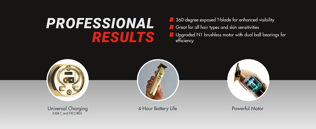 Professional Barber Beard Trimmer Professional Stylist And Barber Scissors USB-C Cordless Hair Trimmer