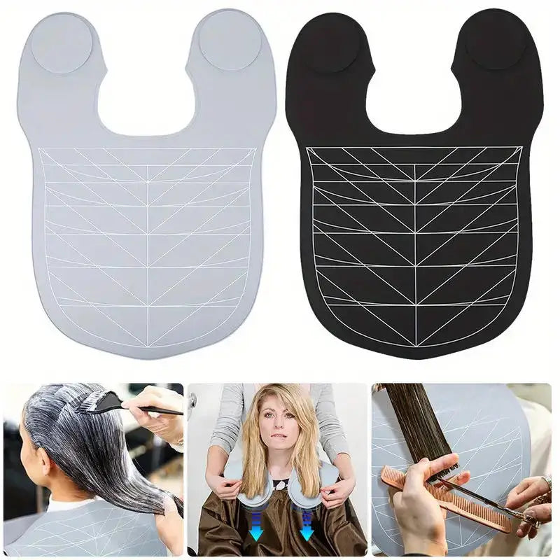 Hair Dyeing Cloak Tools Black Barber Silicone Hairdressing Coloring Collar Salon Waterproof Hair Cutting Cape Pro Barbershop