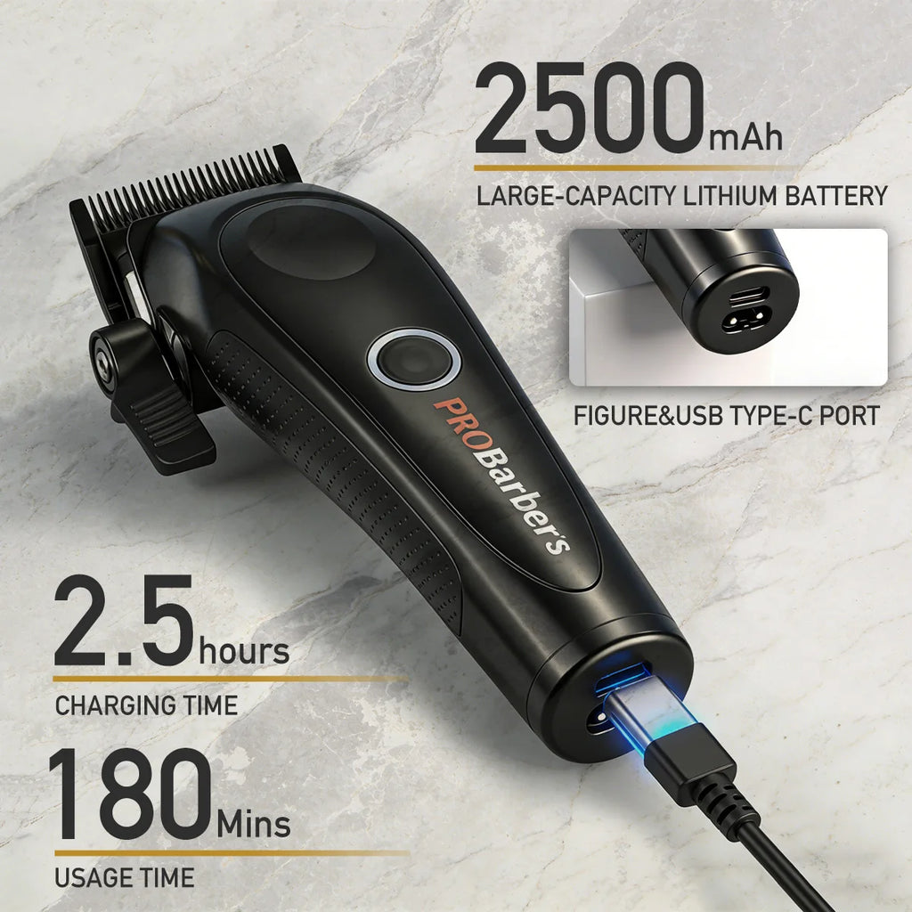 Professional Barber Kit BRDCLIP PROBarbers Hair Clipper High Power Motor S1090 7500RPM FA1T 7700RPM 609 10000RPM DLC Blade