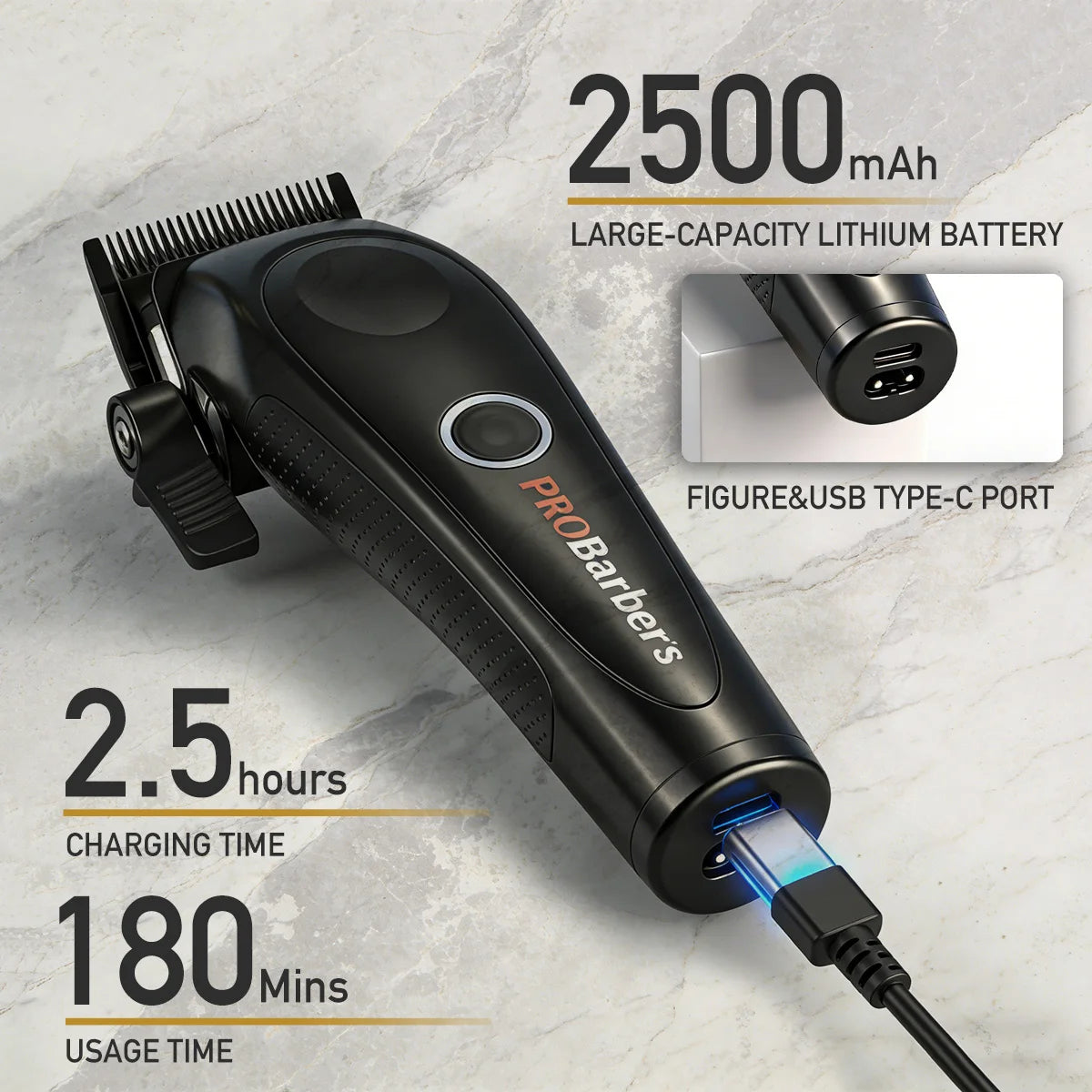 Professional Barber Kit BRDCLIP PROBarbers Hair Clipper High Power Motor S1090 7500RPM FA1T 7700RPM 609 10000RPM DLC Blade