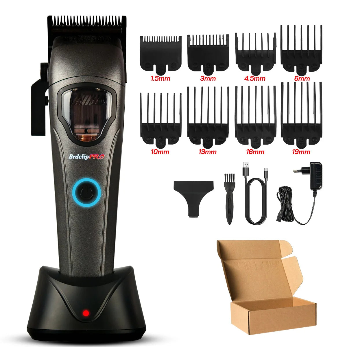NEW Barbershop Professional 10000RPM 633E 9000RPM 633T Hair Clipper BRDCLIP High-speed DLC Blade Electric Charging Base Trimmer