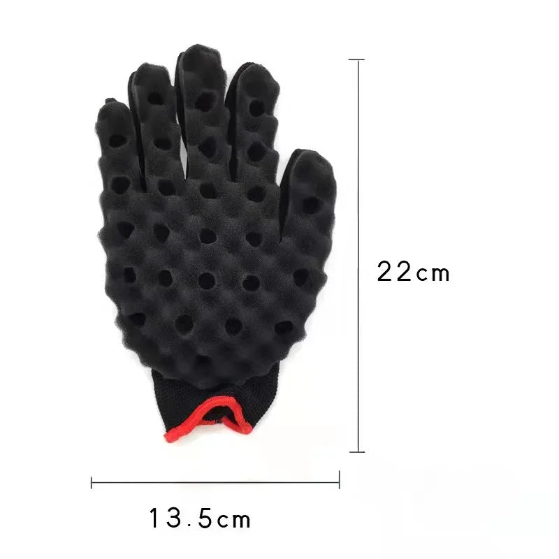 Barber Shop Men Hair Braider Twist Sponge Gloves African Hair Styling Fork Comb Hair Curls Foam For Salon Hairdressing Tools
