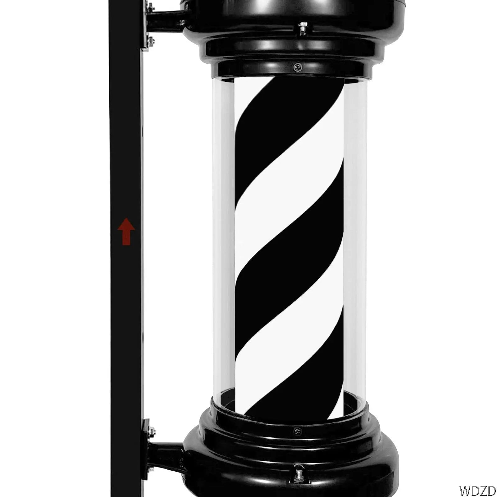 Barber Pole Light Hair Salon Open Sign 27'' Barber Shop Rotating LED Strips IP54 Waterproof Save Energy Wall Mount Lights