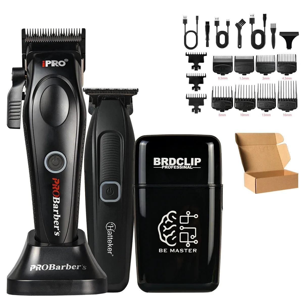 Professional Barber Kit BRDCLIP PROBarbers Hair Clipper High Power Motor S1090 7500RPM FA1T 7700RPM 609 10000RPM DLC Blade