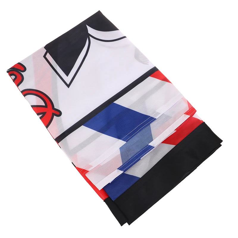 1Pc Barber Shop Flag 60x240cm Polyester Cloth Single-Side Barber Shop Banner Black Sleeve Decorative Flag