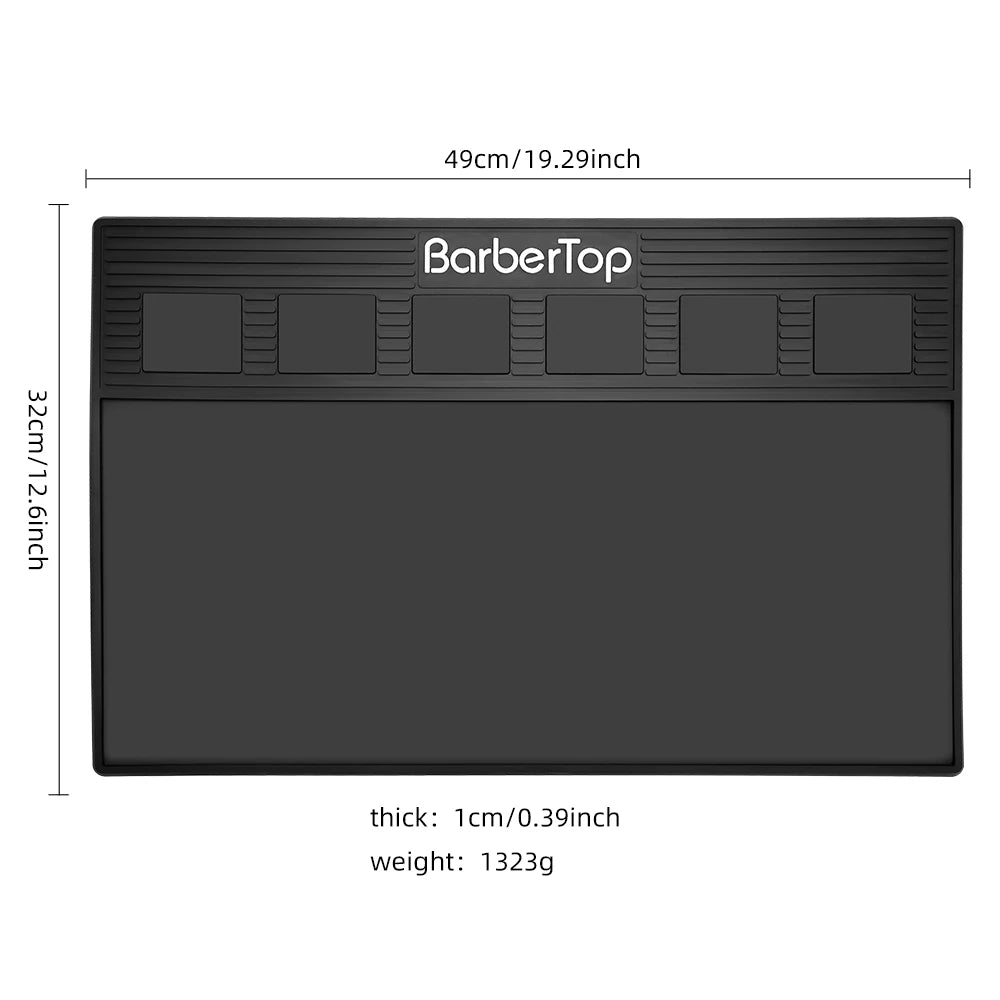 3/6 Grid Magnetic Hairdressing Tools Storage Mat Soft Rubber Antiskid Waterproof Tray Bar Service Mat Barber Tools Accessories