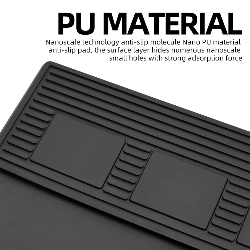 3/6 Grid Magnetic Hairdressing Tools Storage Mat Soft Rubber Antiskid Waterproof Tray Bar Service Mat Barber Tools Accessories