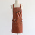Fashion Customizable Logo High-Quality Waterproof Barber BBQ Work Apron New Pattern PU Material for Professional Use