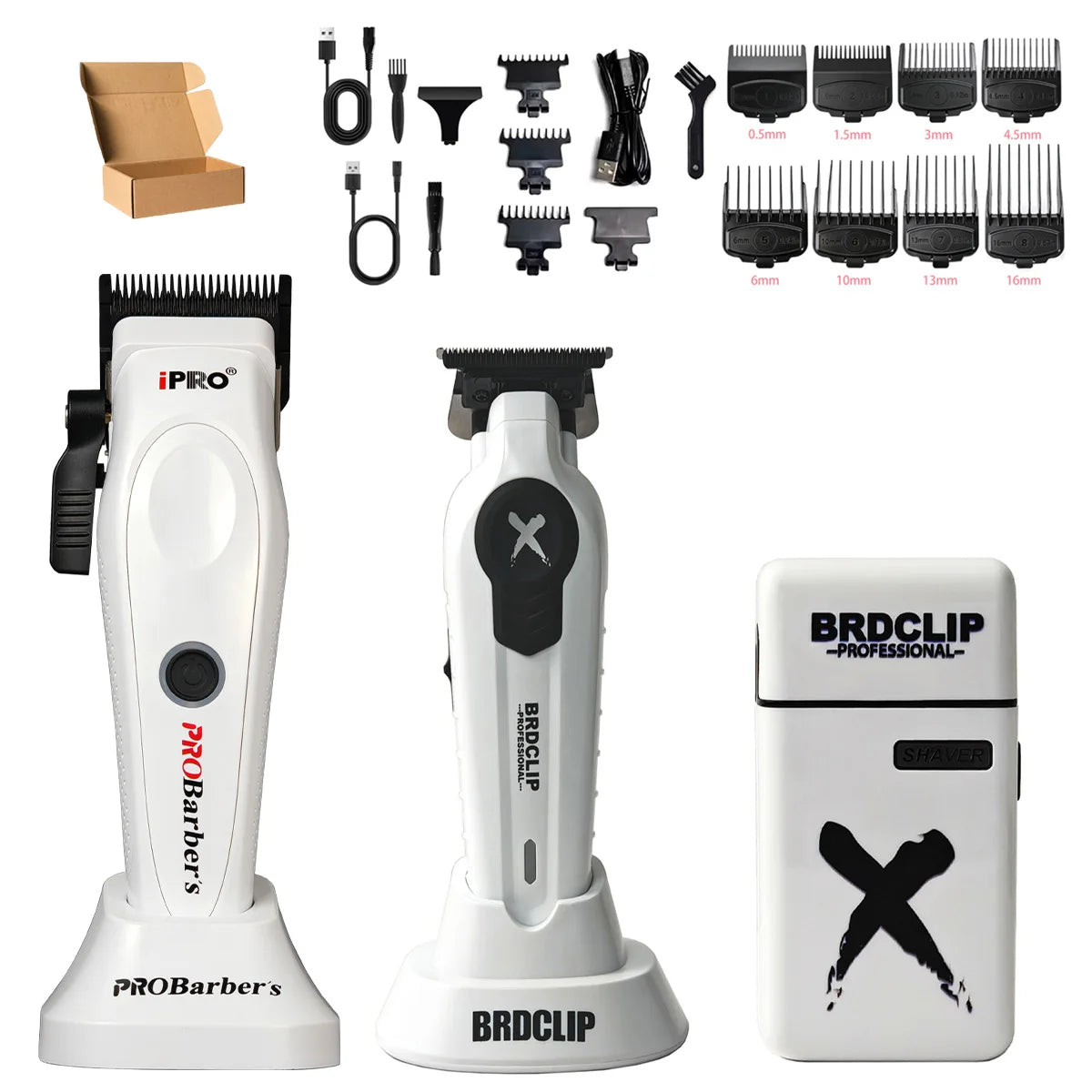 Professional Barber Kit BRDCLIP PROBarbers Hair Clipper High Power Motor S1090 7500RPM FA1T 7700RPM 609 10000RPM DLC Blade