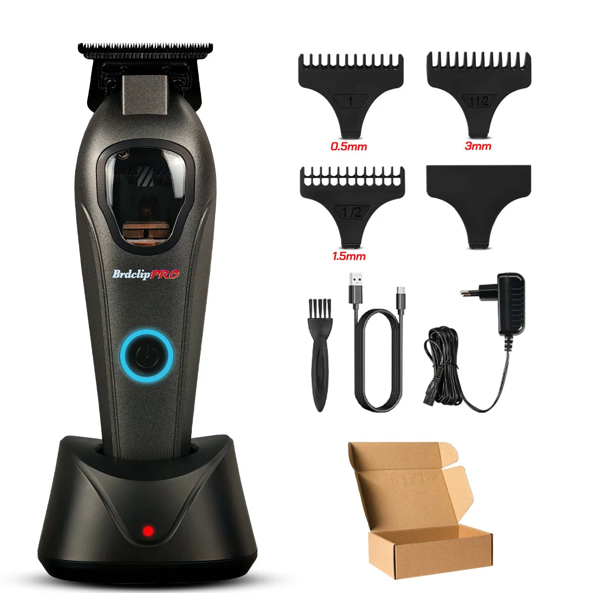 NEW Barbershop Professional 10000RPM 633E 9000RPM 633T Hair Clipper BRDCLIP High-speed DLC Blade Electric Charging Base Trimmer