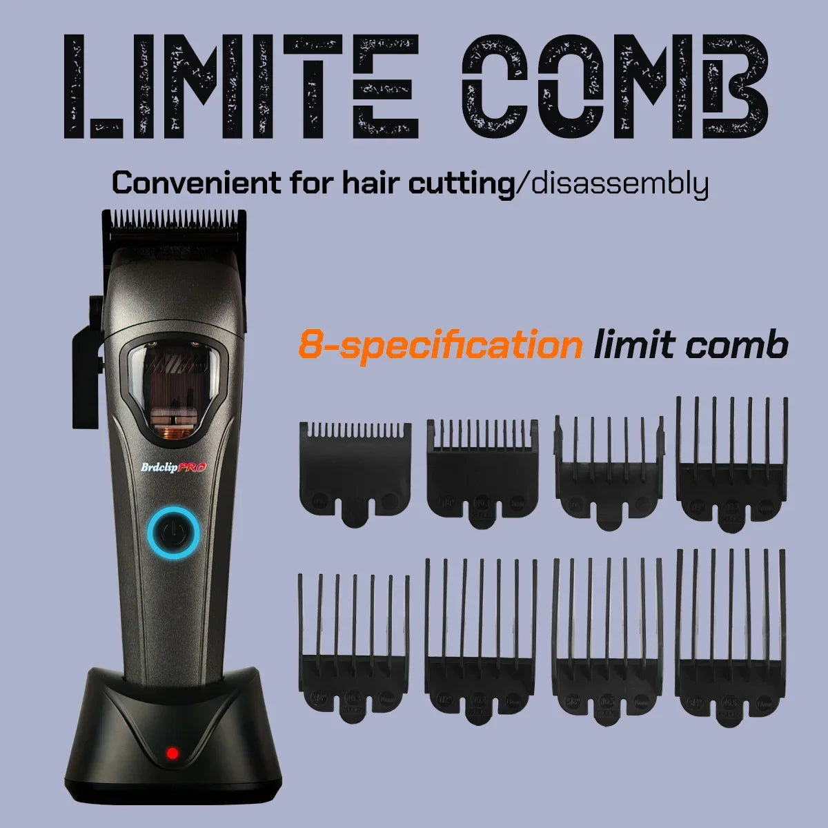 NEW Barbershop Professional 10000RPM 633E 9000RPM 633T Hair Clipper BRDCLIP High-speed DLC Blade Electric Charging Base Trimmer
