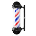 Barber Shop  Rotating Hair Salon Shop Sign Stripes Retro Style Hairdressing Rainproof LED Light for Outdoor Party Tool