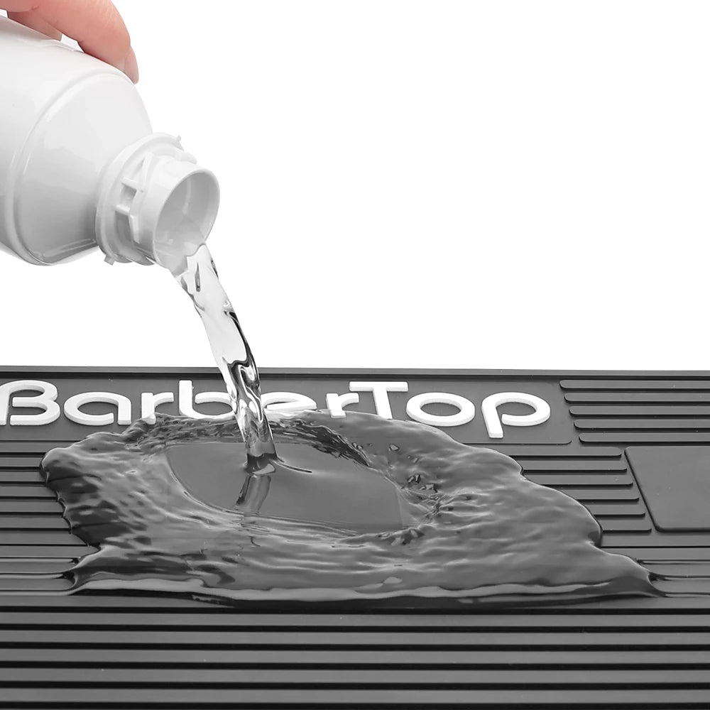 3/6 Grid Magnetic Hairdressing Tools Storage Mat Soft Rubber Antiskid Waterproof Tray Bar Service Mat Barber Tools Accessories