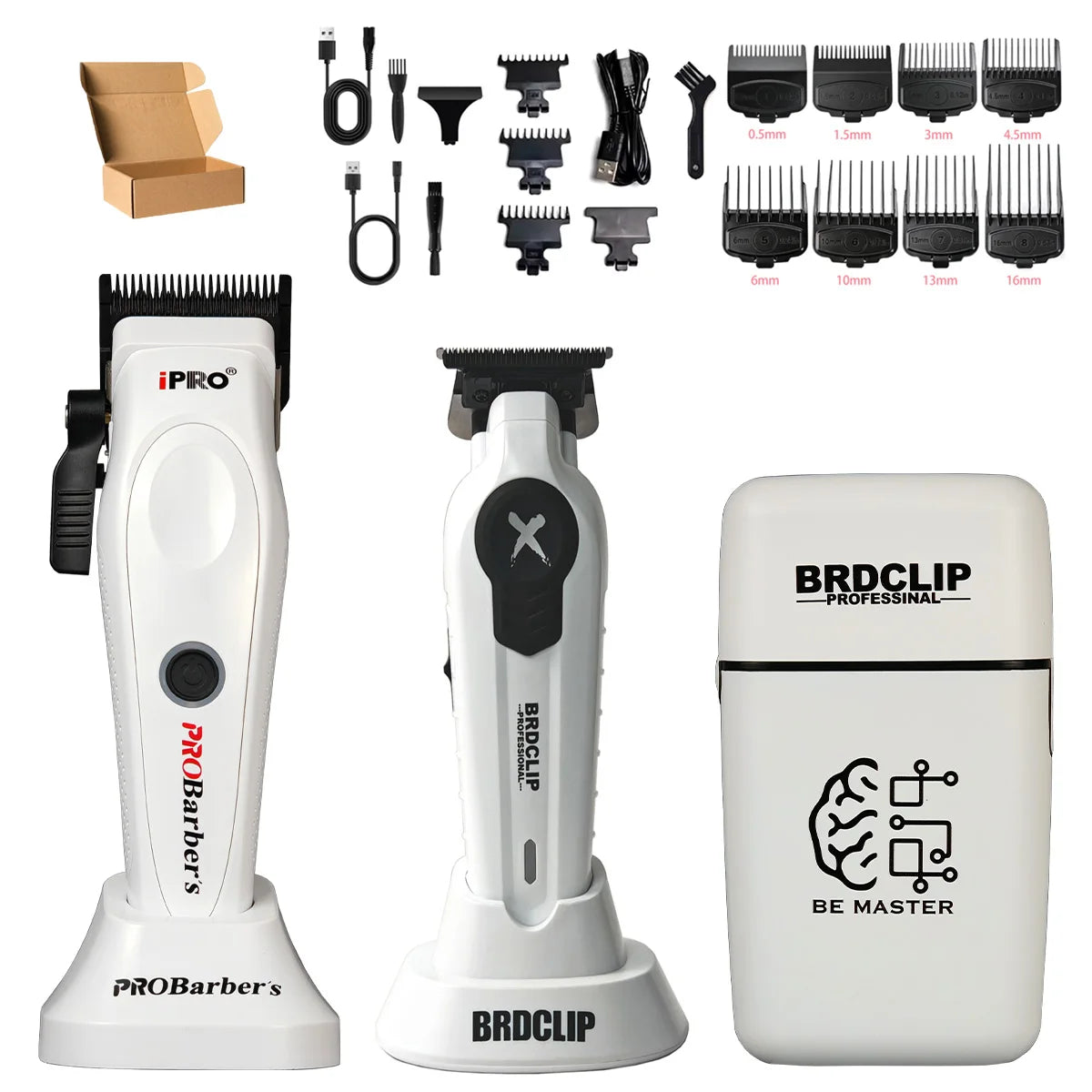 Professional Barber Kit BRDCLIP PROBarbers Hair Clipper High Power Motor S1090 7500RPM FA1T 7700RPM 609 10000RPM DLC Blade