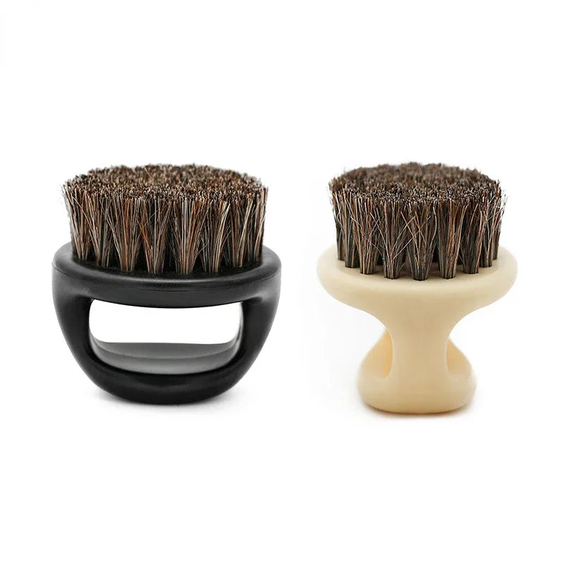 1 Pcs Ring Design Horse Bristle Men Shaving Brush Plastic Portable Barber Beard Brushes Salon Face Cleaning Razor Brush