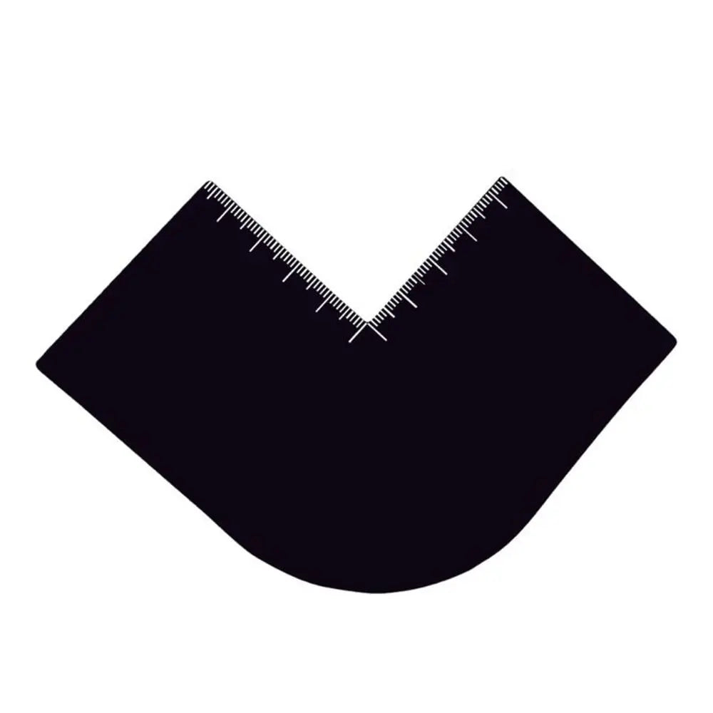 Reusable Color Enhancement Barber Card Easy to Clean with Measurement Indicators Beard Line Up Tool Black Hairline Maker