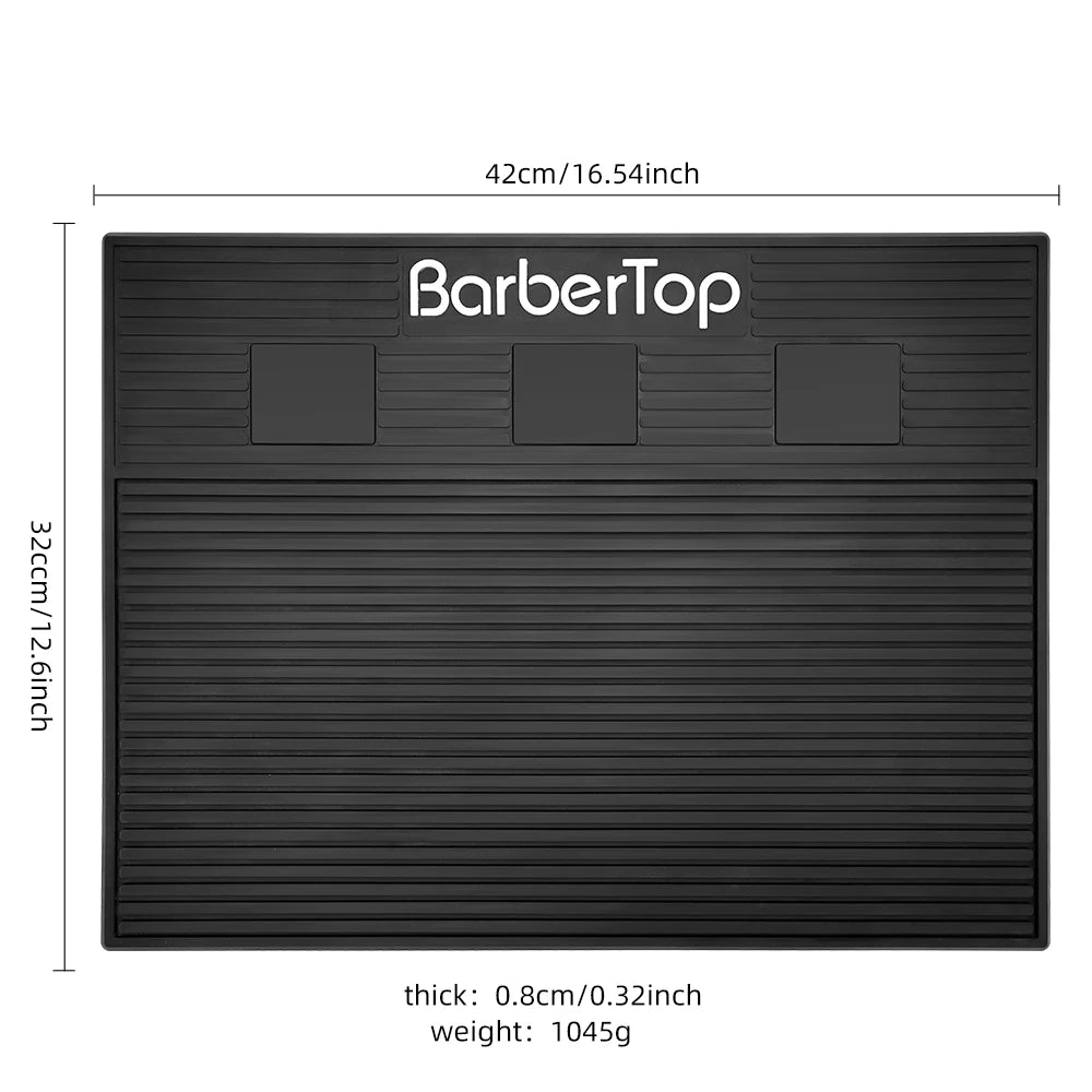 3/6 Grid Magnetic Hairdressing Tools Storage Mat Soft Rubber Antiskid Waterproof Tray Bar Service Mat Barber Tools Accessories