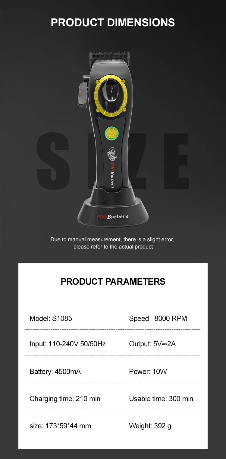 Professional Manufacturer Barber Electric Hair Clippers Set Professional Barber Hair Clippers Cordless Electric hair clipper
